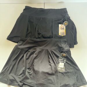 Two Avia Black Sports Skorts with short